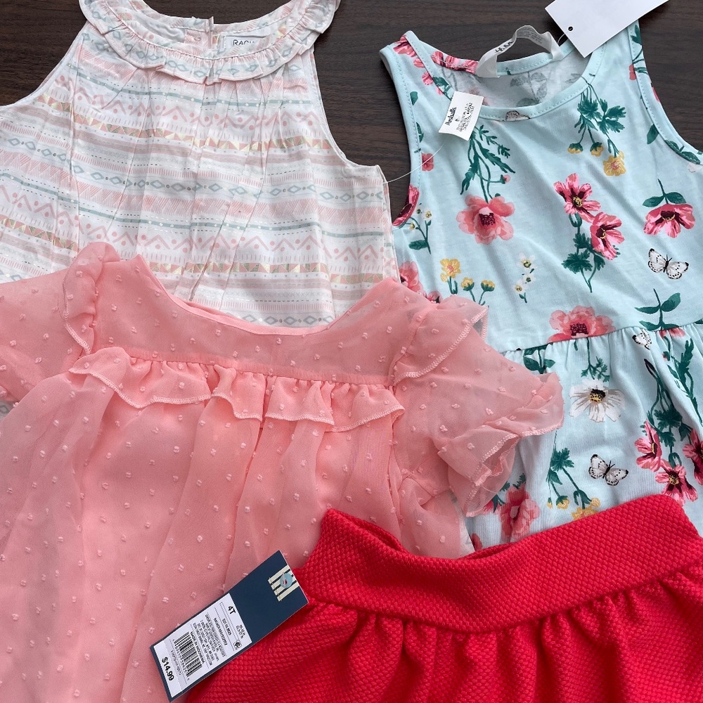 Various brands of girls summer clothes 2t-4t